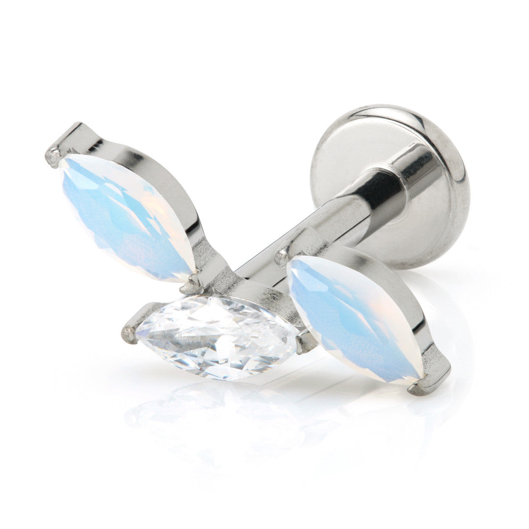 Ti Internal Opal & Gem Marquise Labret