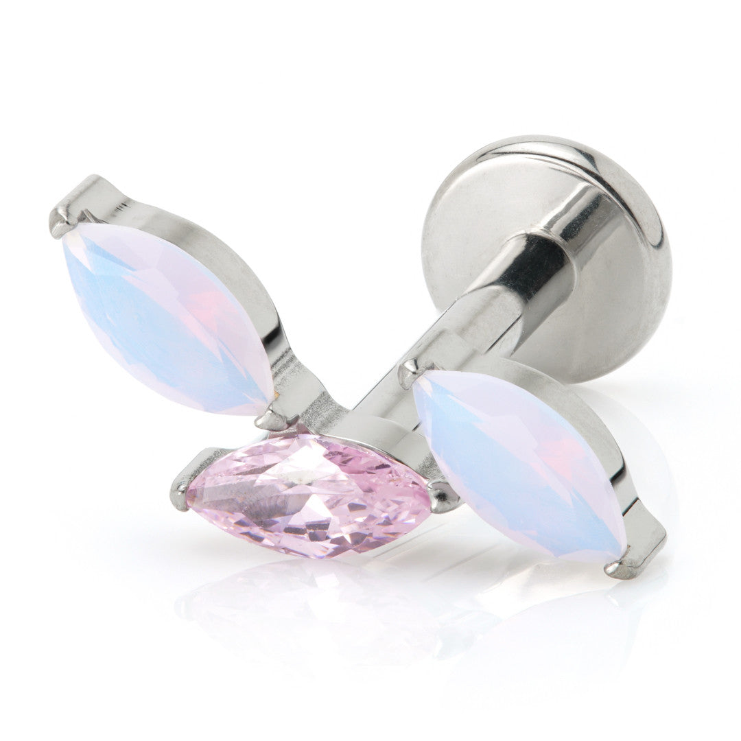 Ti Internal Opal & Gem Marquise Labret