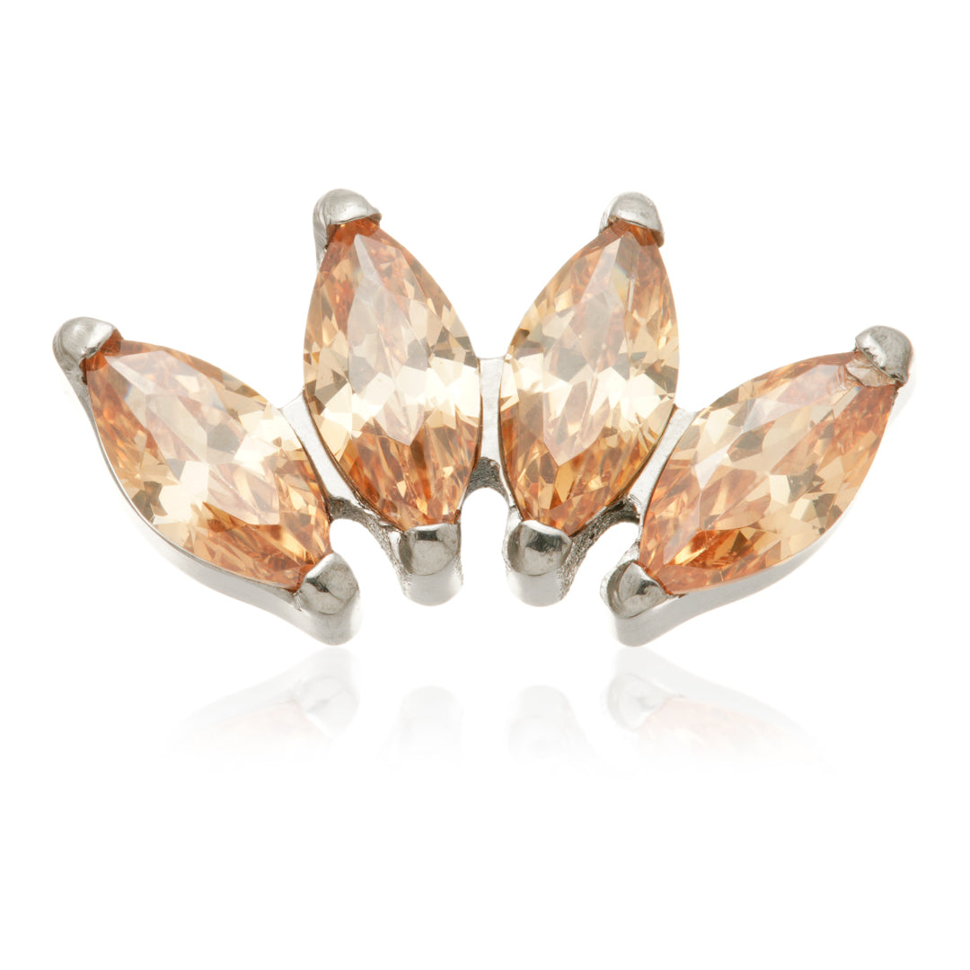 Ti Internal Marquise Gem Cluster Attachment - Crystal