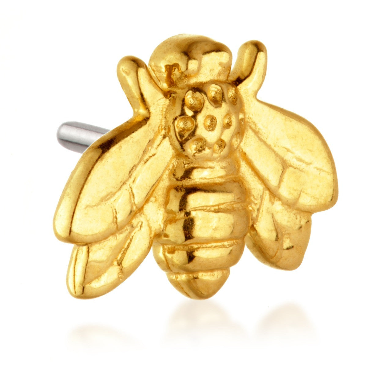 TL - 14ct Threadless Gold Bee Pin Attachment