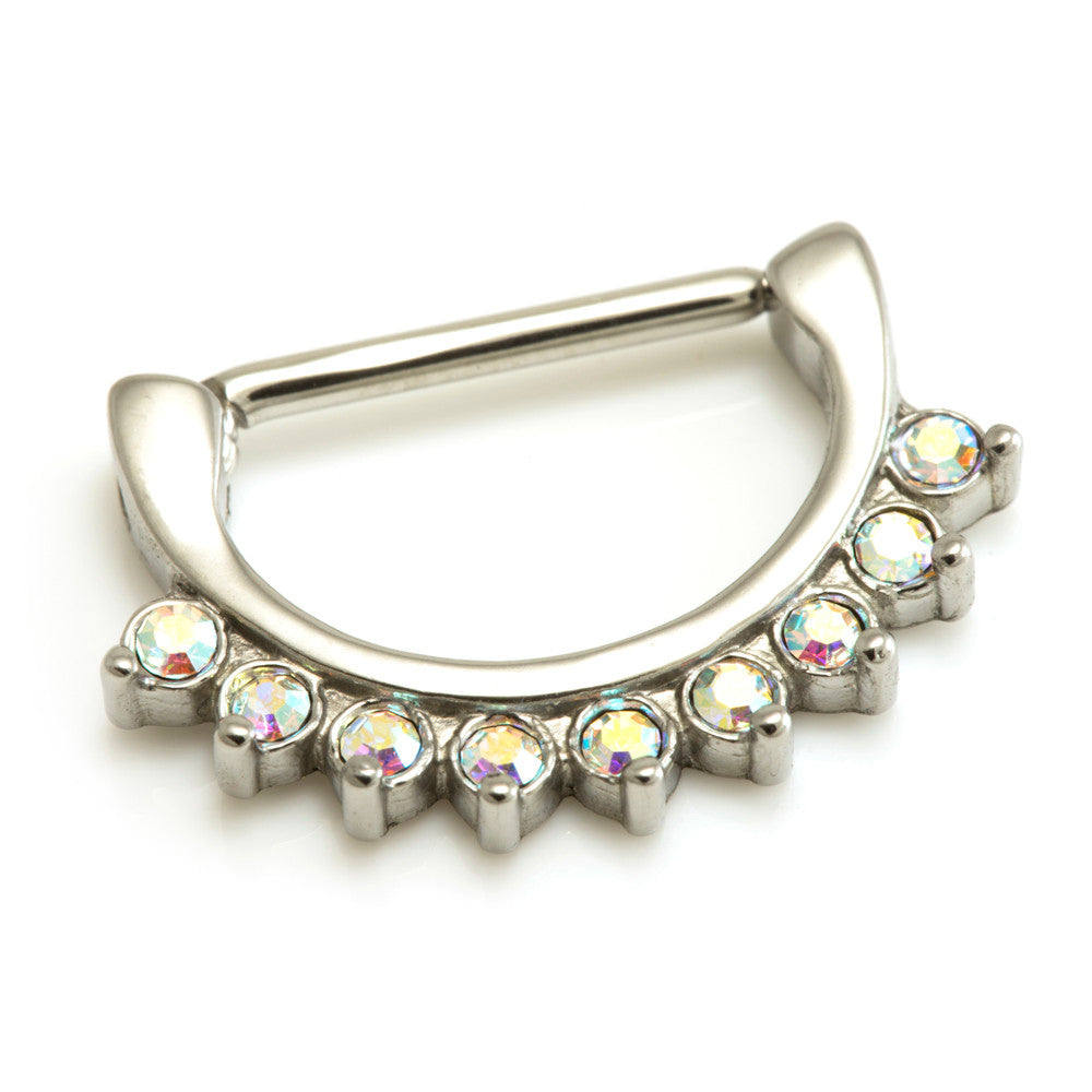 Cast Steel Gems Nipple Clicker - NCLIP4-16-CR