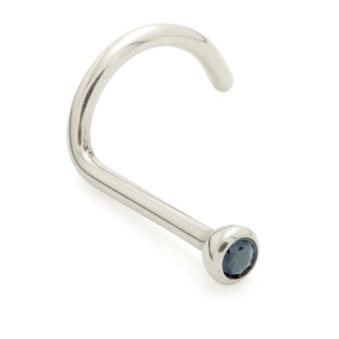 Ti Gem Half Dome Nose Stud