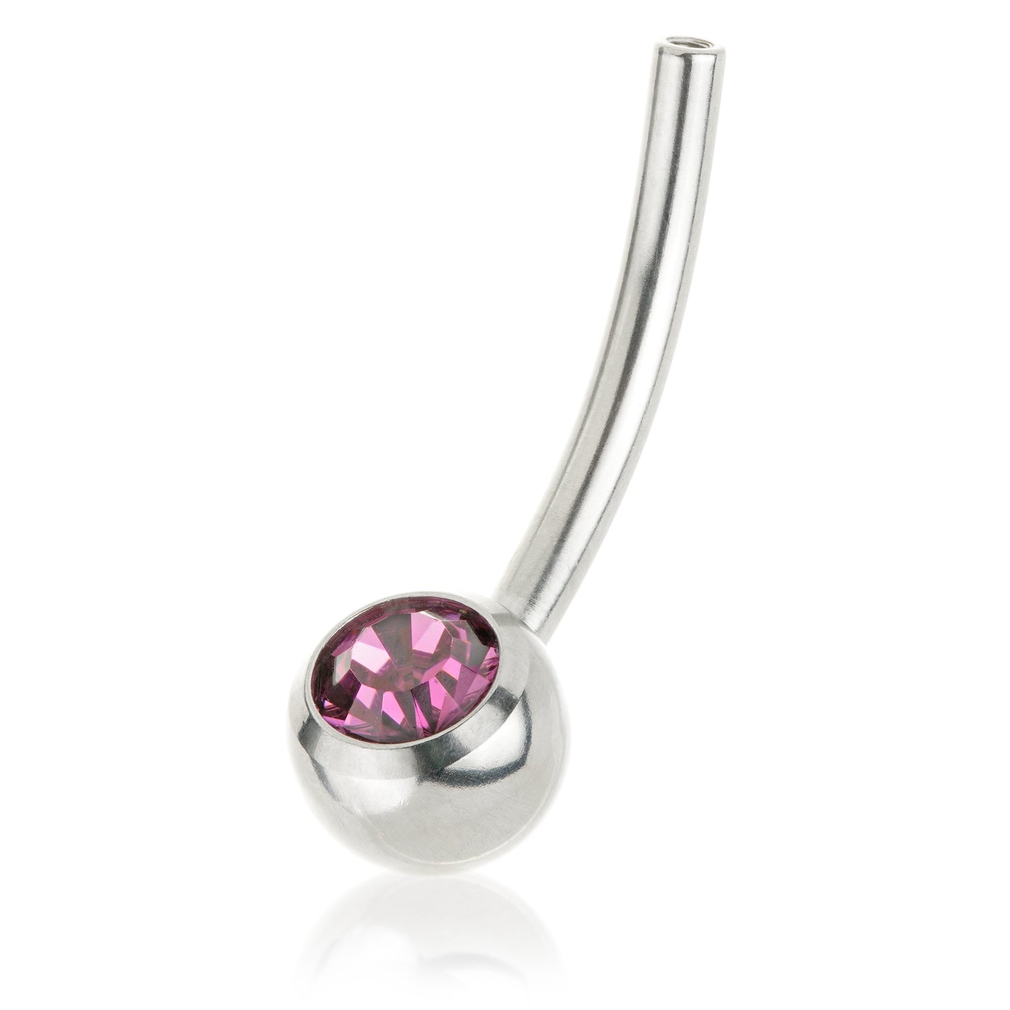 Titanium Internal Thread Jewelled Baby Navel Stem With 0.9mm Thread - UK Made