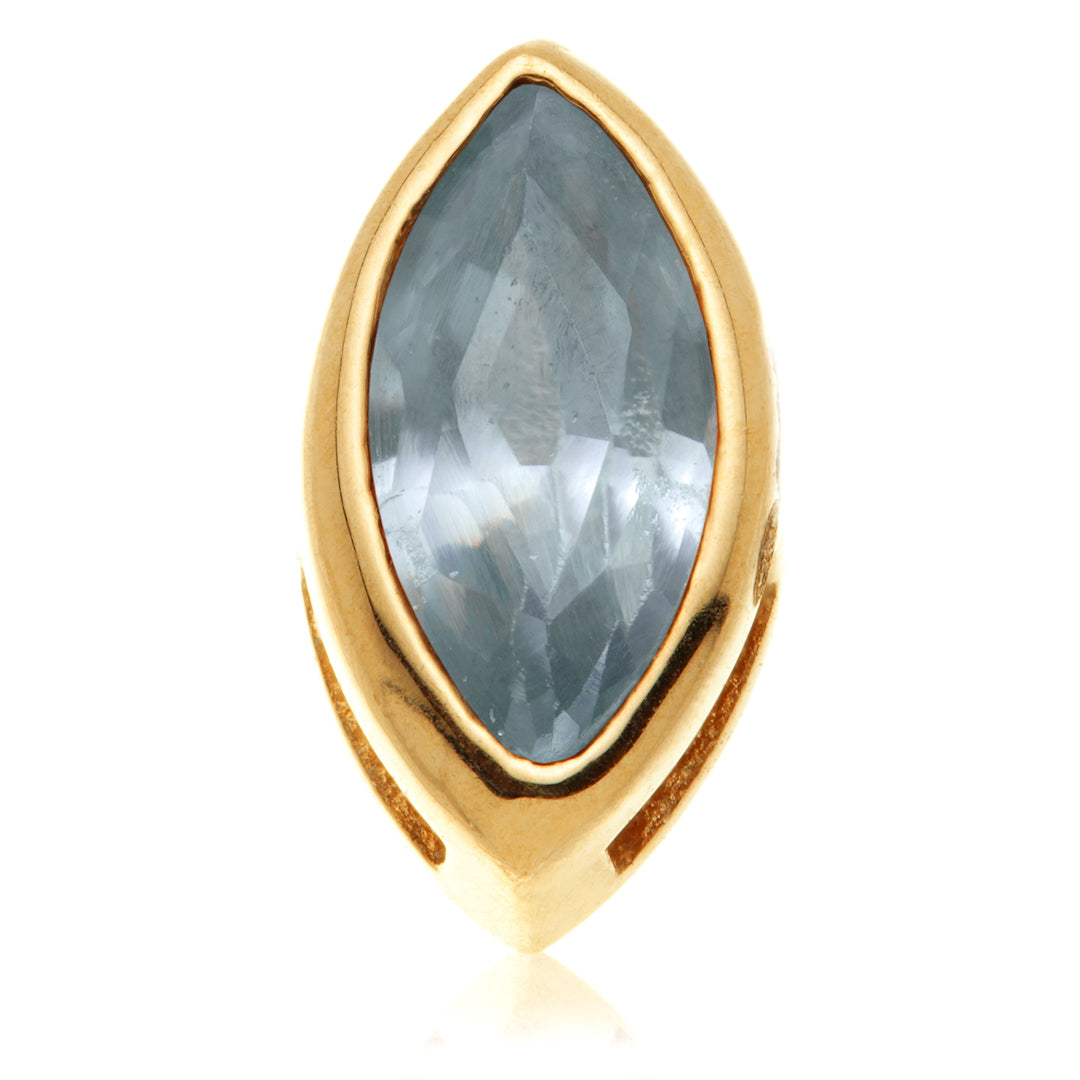 TL - 14ct Gold Internal Multi Sapphire Marquise Attachment