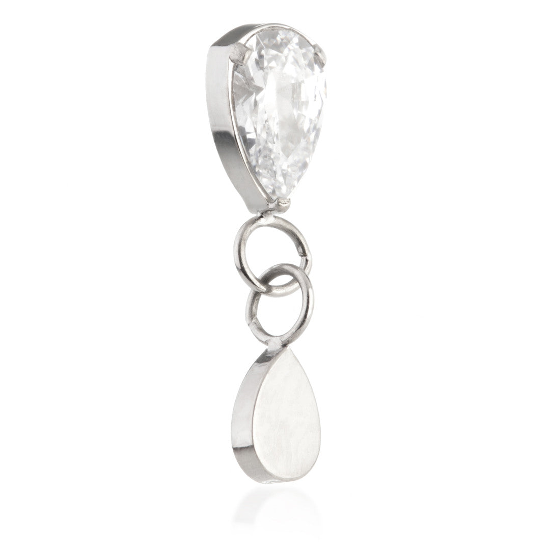 Ti Internal Attachment with Gem Pear Charm