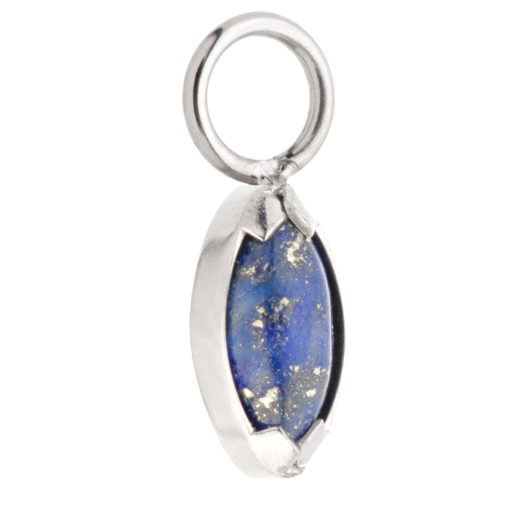 Ti Mini Marquise Lapis Charm