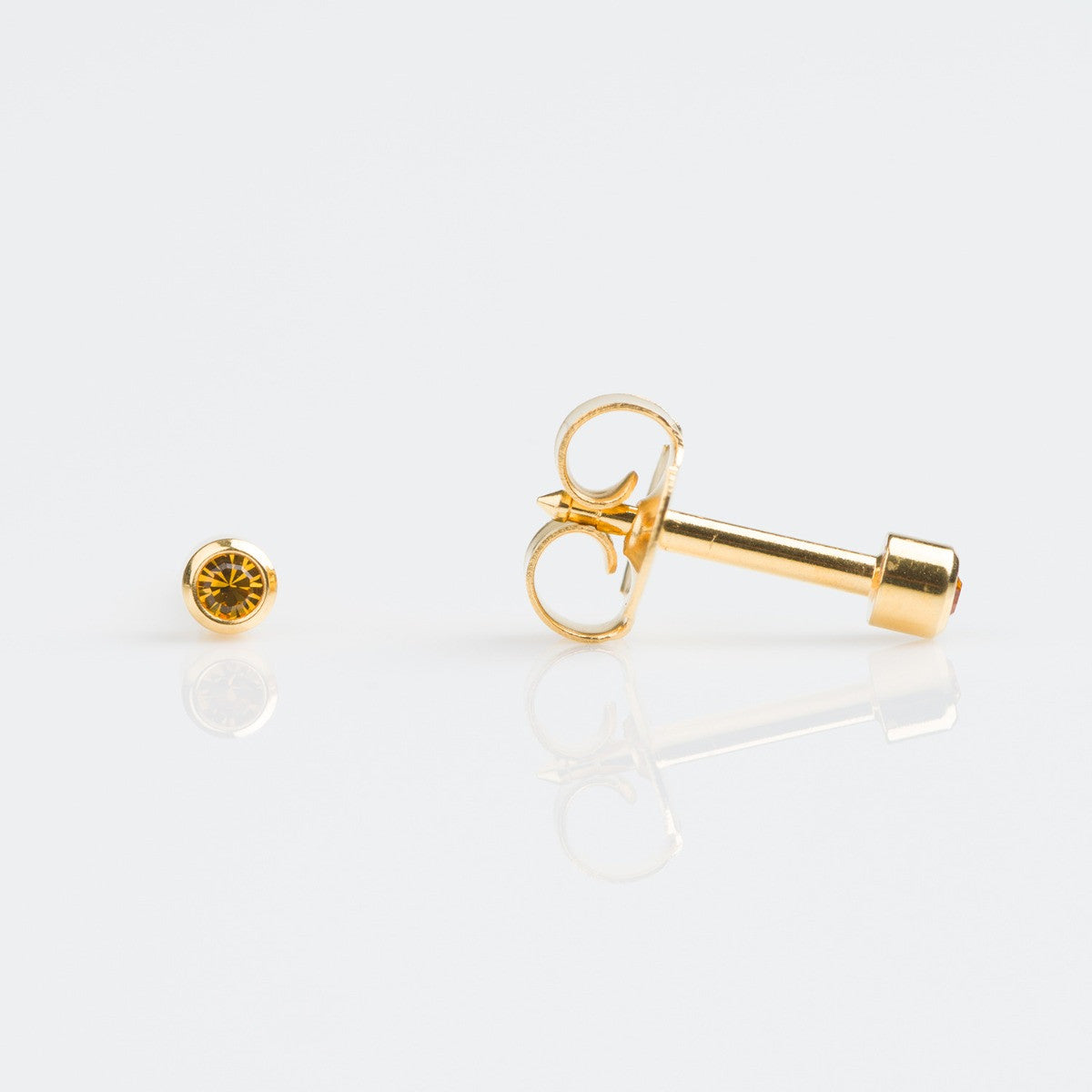 Studex Mini Gold Plated Bezel November Studs - Pack of 12