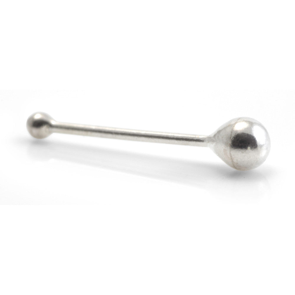 20x Silver Straight Ball Back - in Box