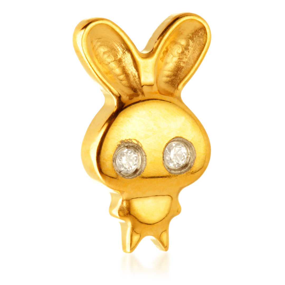 Zircon Gold Ti Internal Jewelled Bunny Attachment