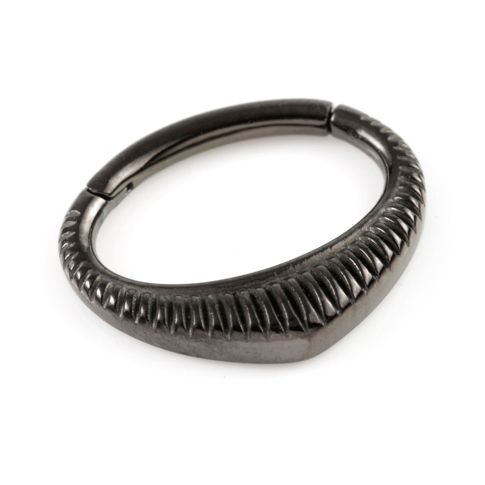 Gun Metal Steel Hinge Daith Ring - BXDAITH3