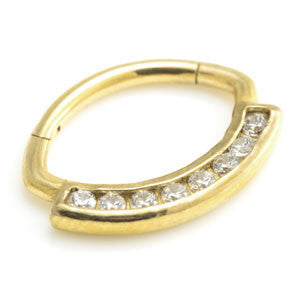 24K Yellow Gold PVD Daith Ring - GDDAITH10