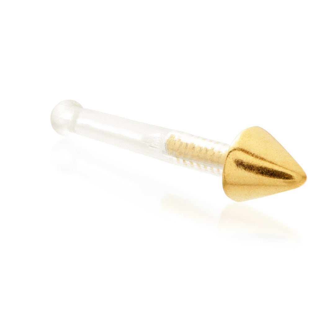 18ct Gold Bioplast Cone Nose Bone