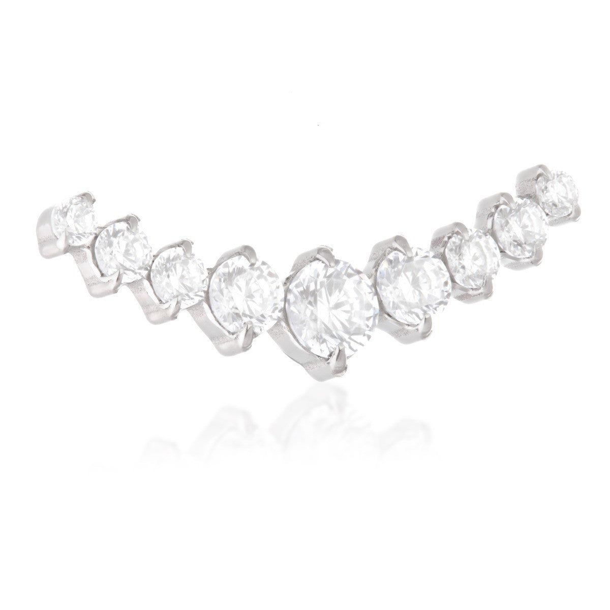 Ti Internal Jewelled Prong Crescent Attachment