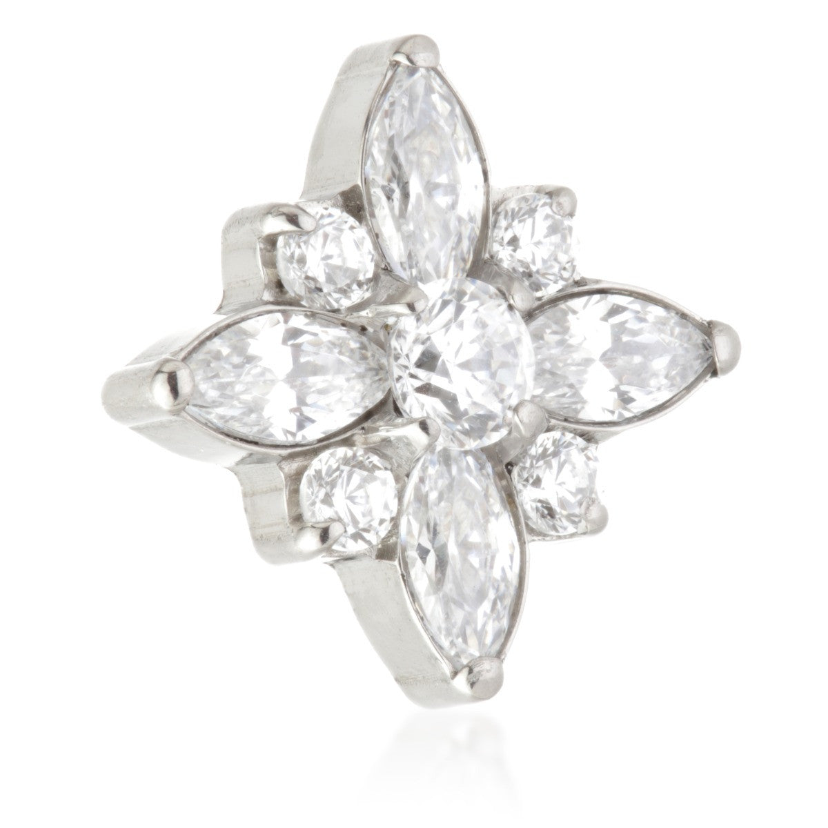 Ti Threadless Jewelled Monogram Flower Attachment