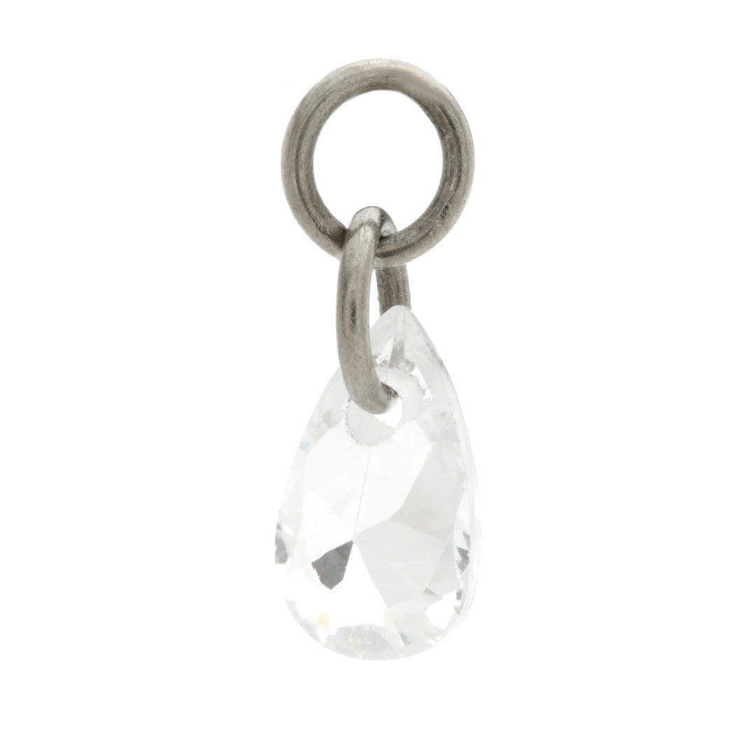 Ti Tear Shaped Gem Charm Attachment