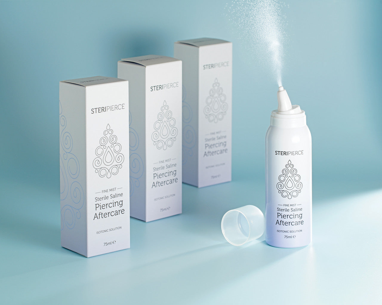 SteriPierce Fine Mist Sterile Saline Piercing Aftercare 75ml