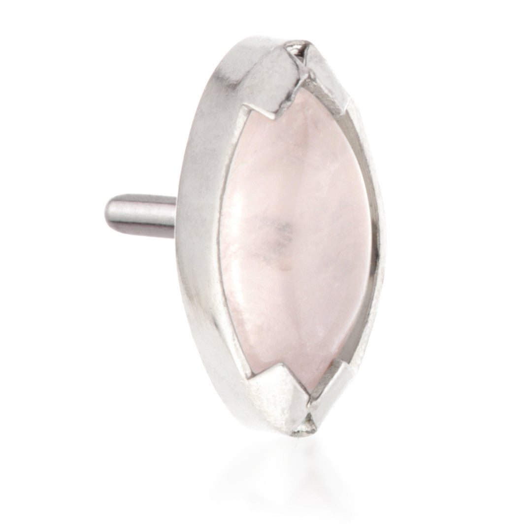 Ti Threadless Mini Rose Quartz Marquise Attachment
