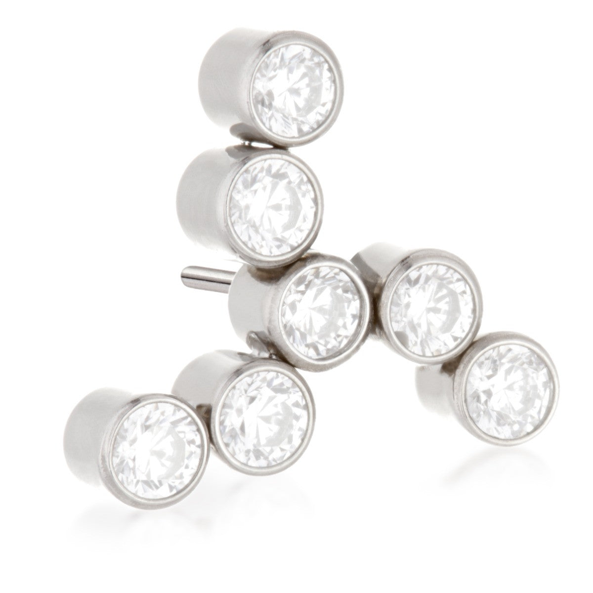 Ti Threadless Windmill Shaped Jewelled Bezel Set Attachment