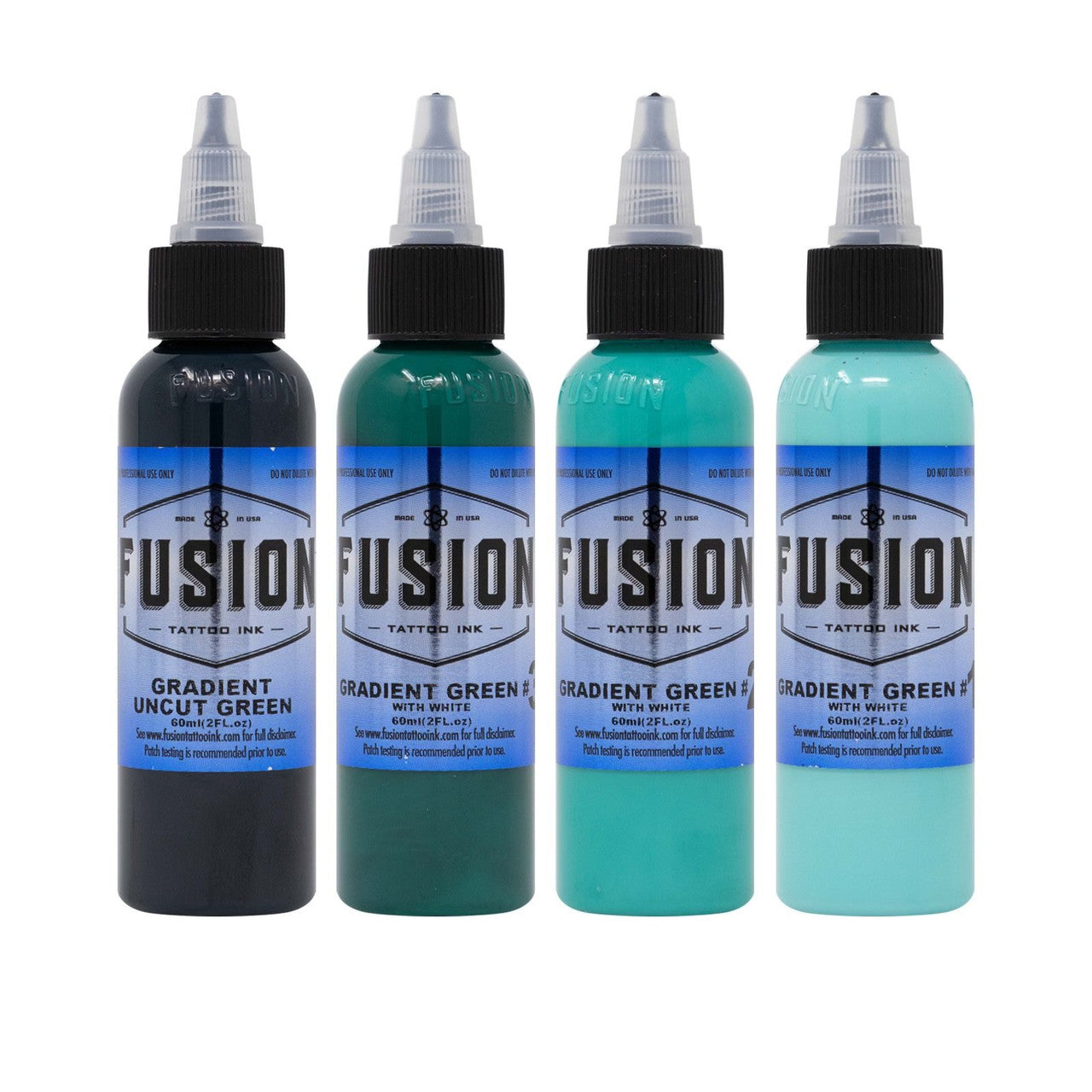 Fusion Ink Gradient Green With White (4 Pack) - 1oz