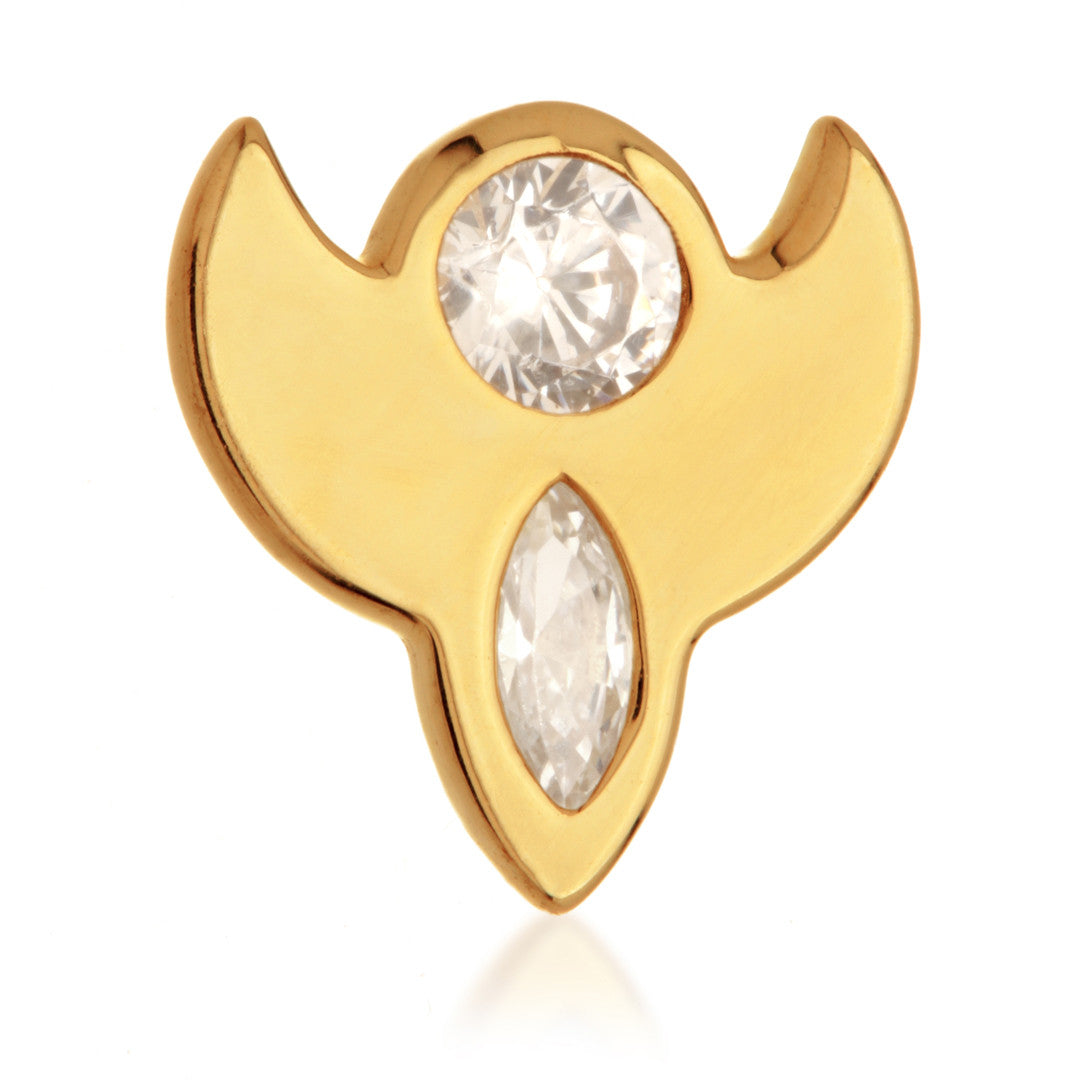 TL - 14ct Threadless Gold Snowflake Pin Attachment-Y
