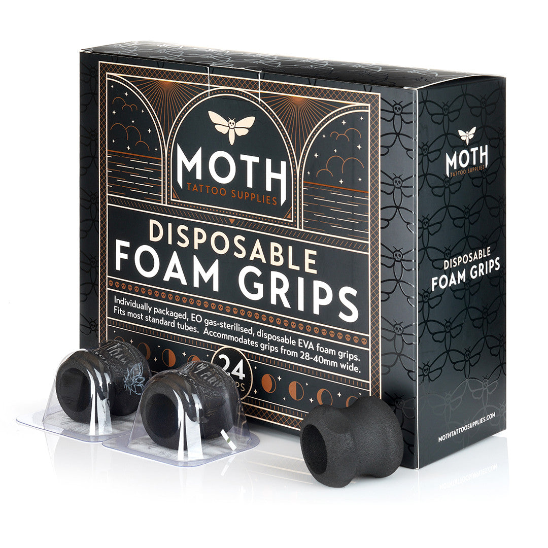 Moth Disposable Foam Grips - Black (Pack of 24)