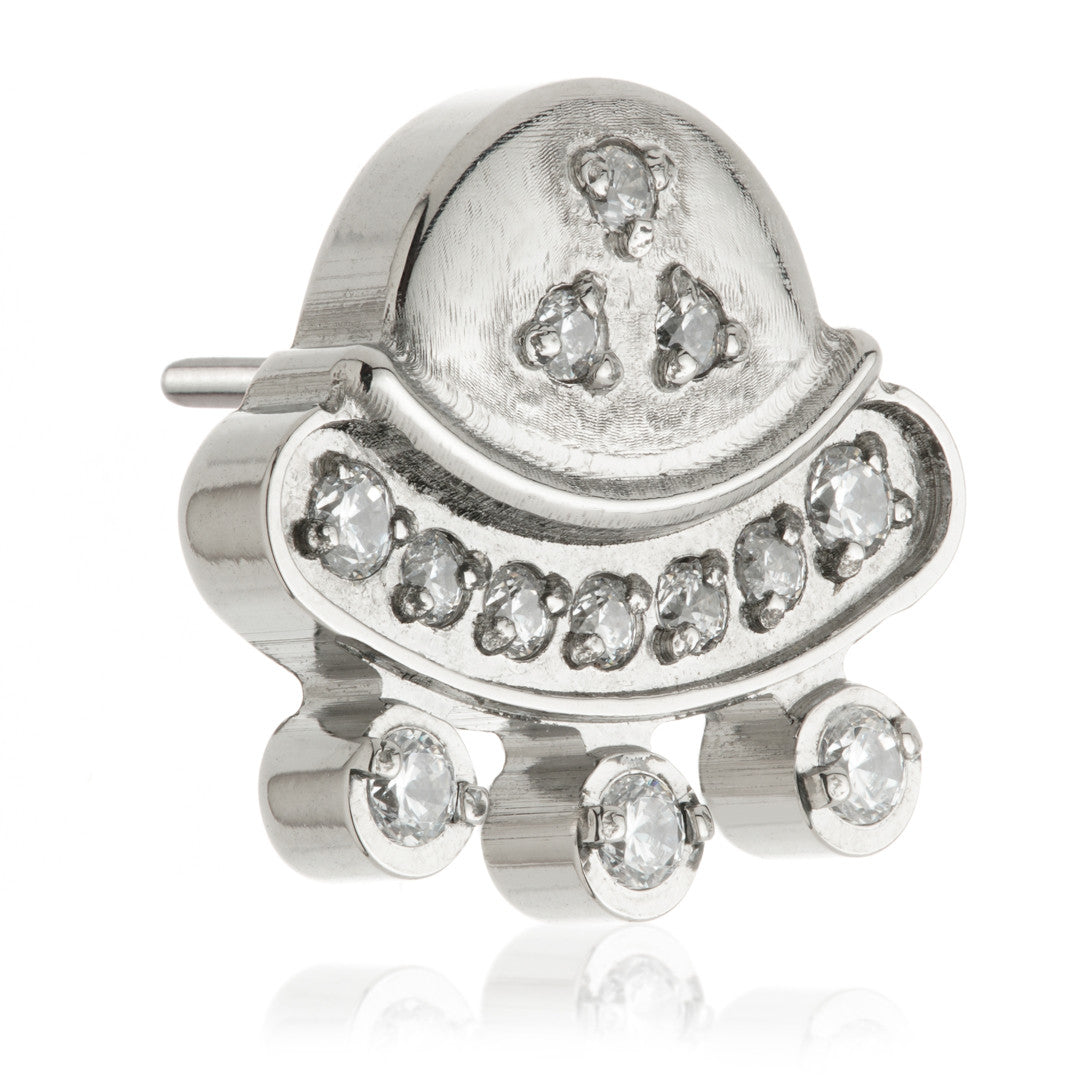 Ti UFO with Gems Threadless Attachment