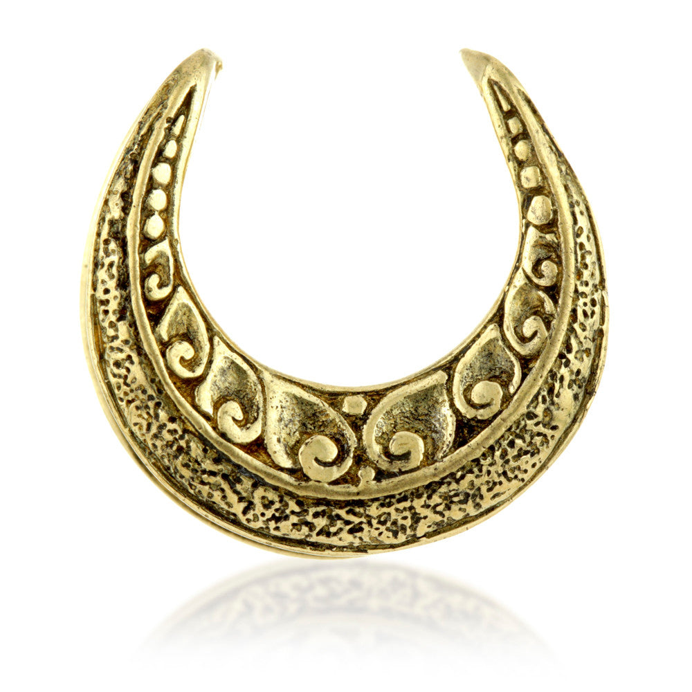 1x Brass Filigree Saddle Plug - BRSAD10