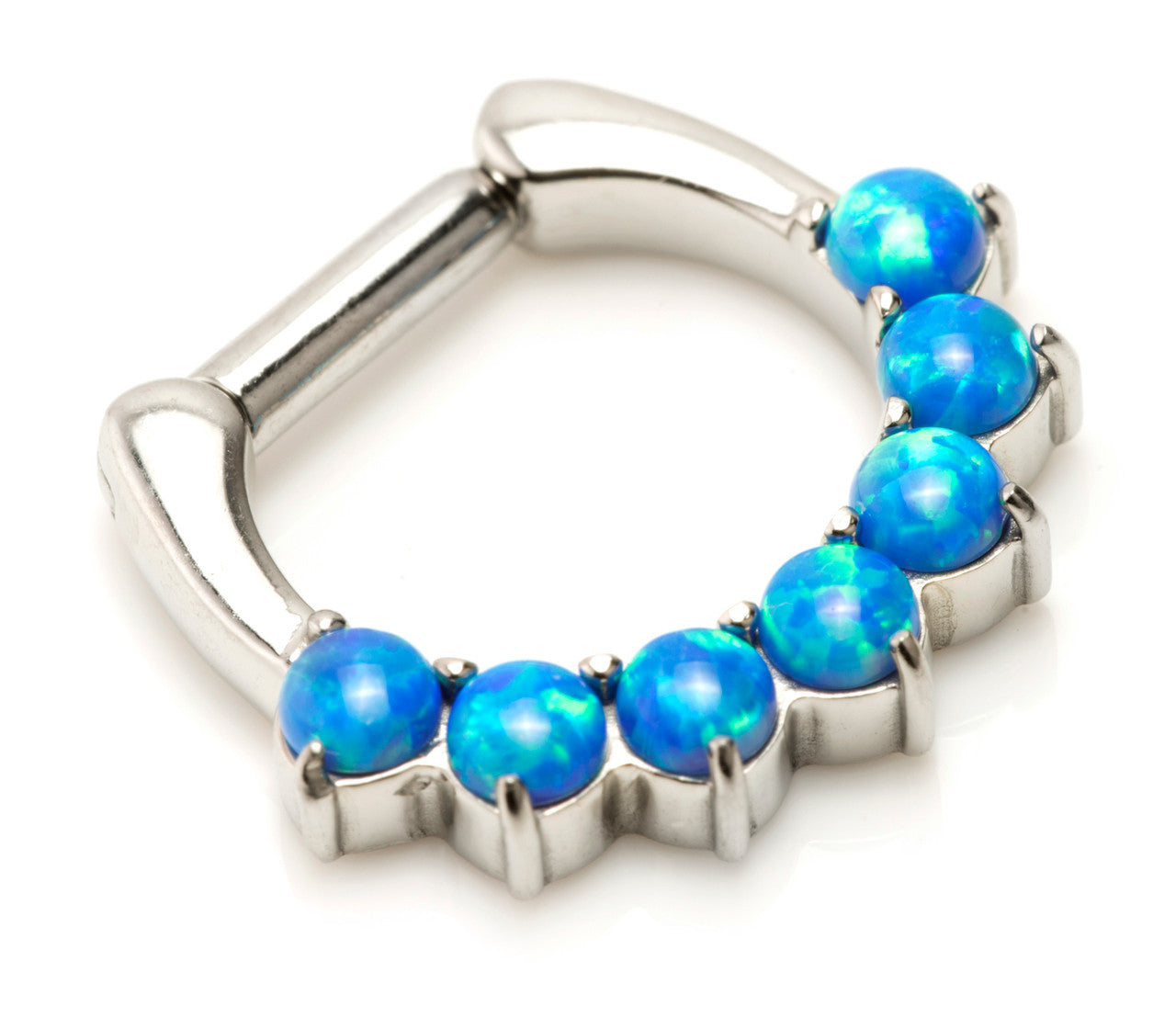 Steel Opal Gem Septum Ring