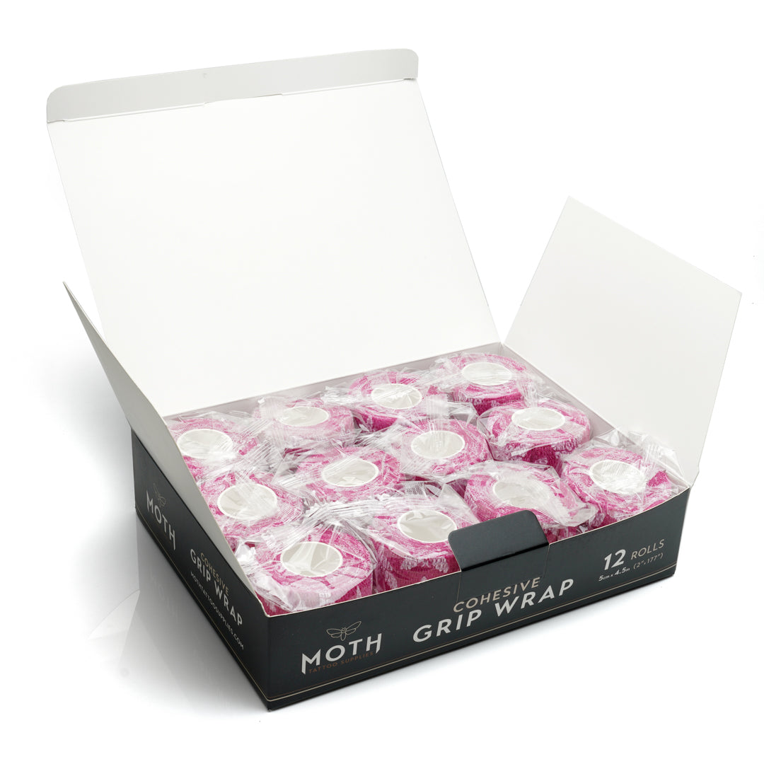 Moth Grip Wrap 2" - Box of 12 - Black or Pink