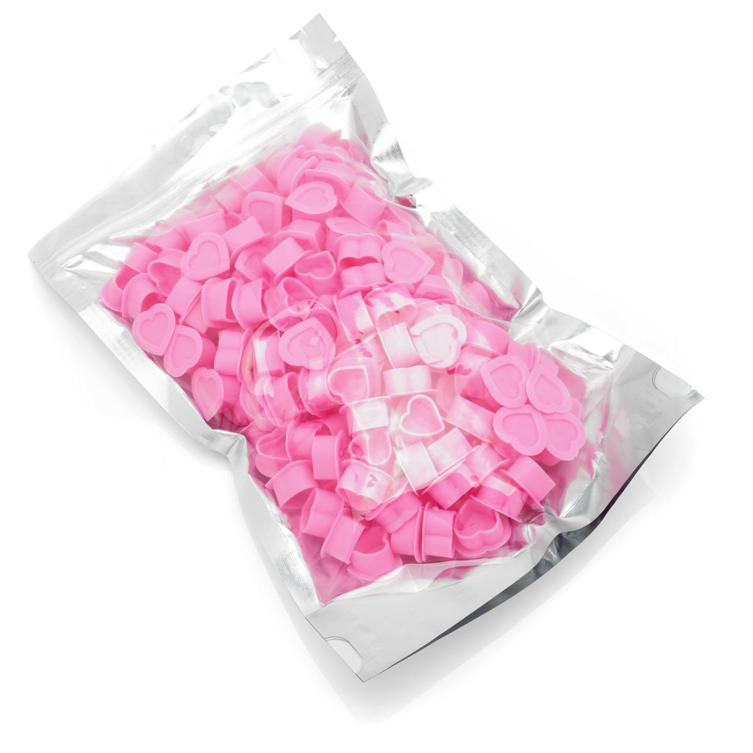 MOTH Silicone Heart Ink Caps Pink (200 pcs)