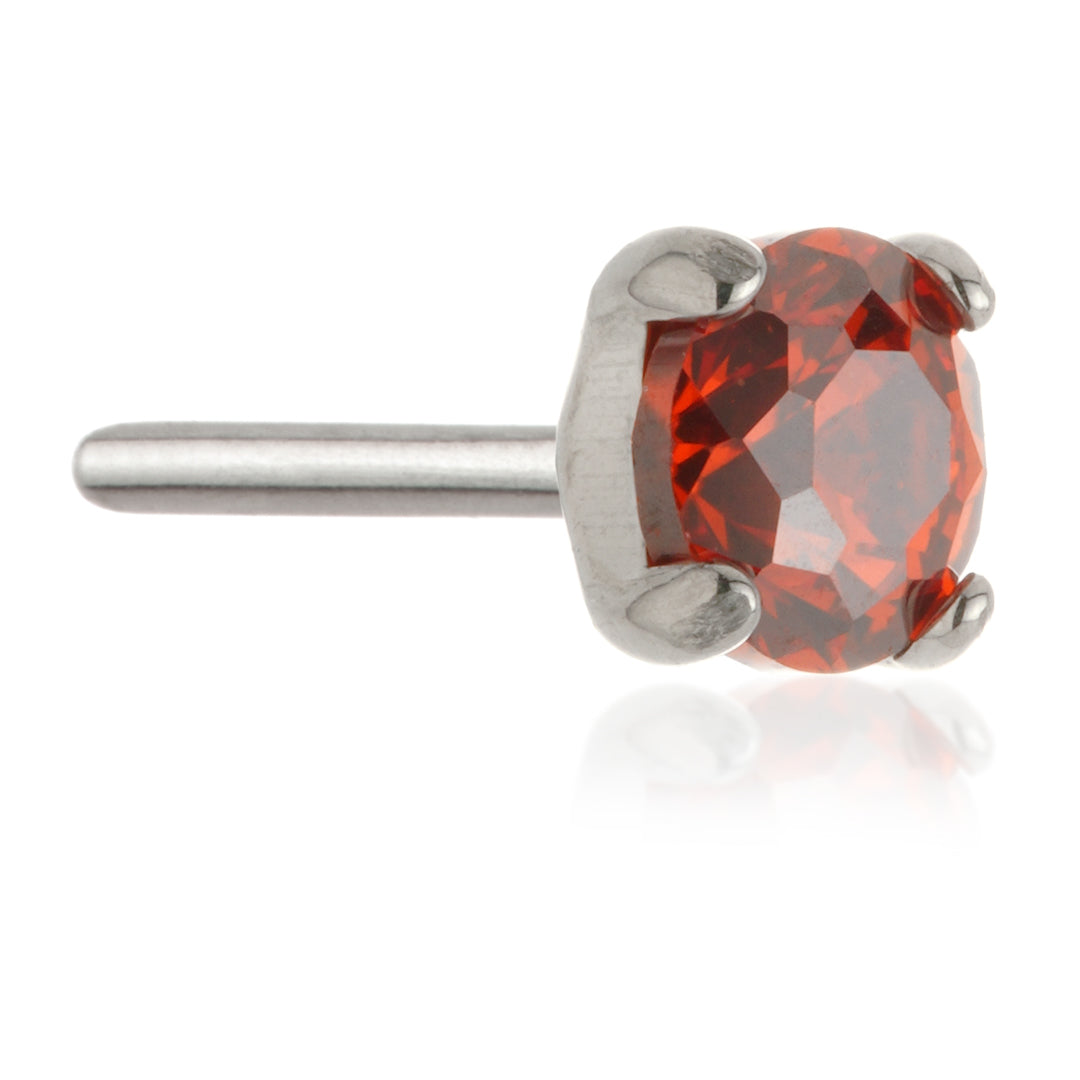 Threadless Ti Prong Set Gem