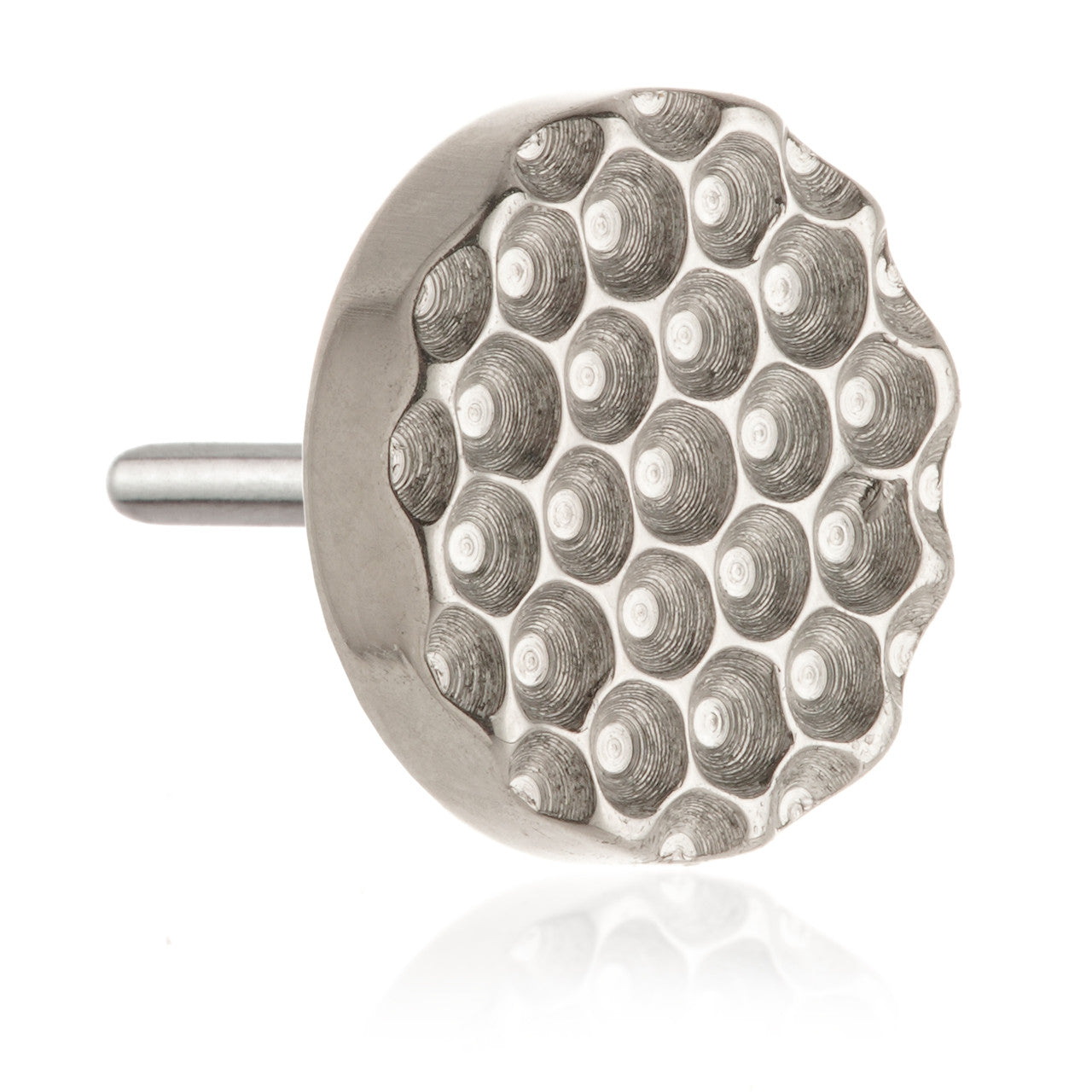 Ti Threadless Hammered Flat Disk Attachment - POP338