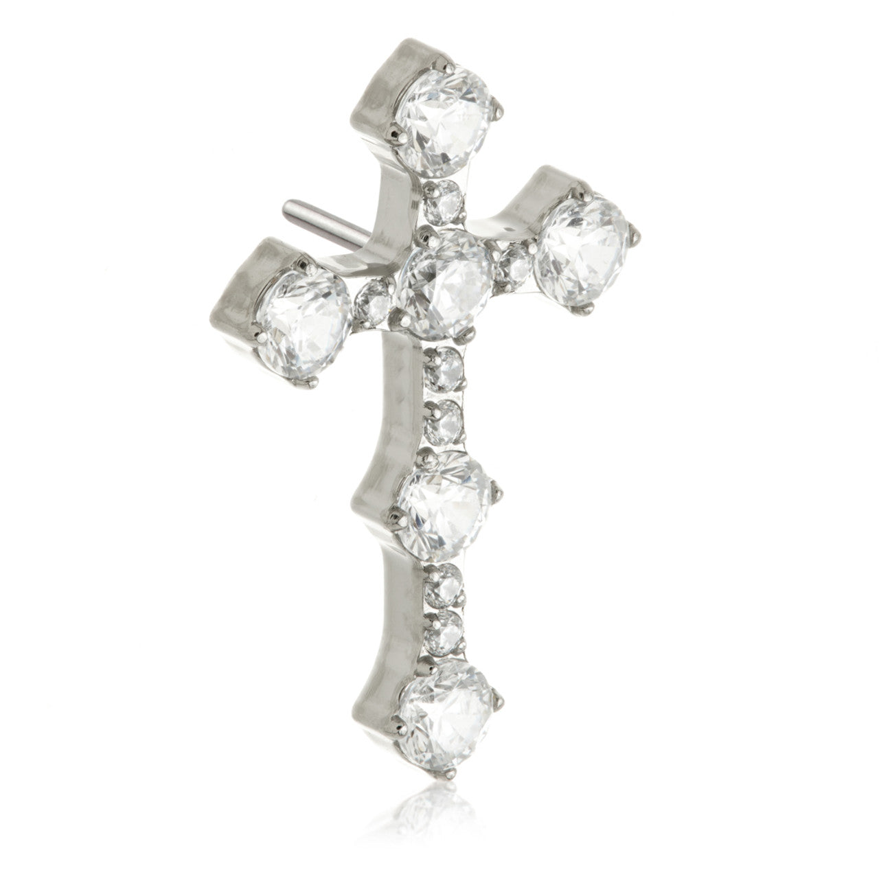 Ti Threadless Jewelled Cross Attachment POP371