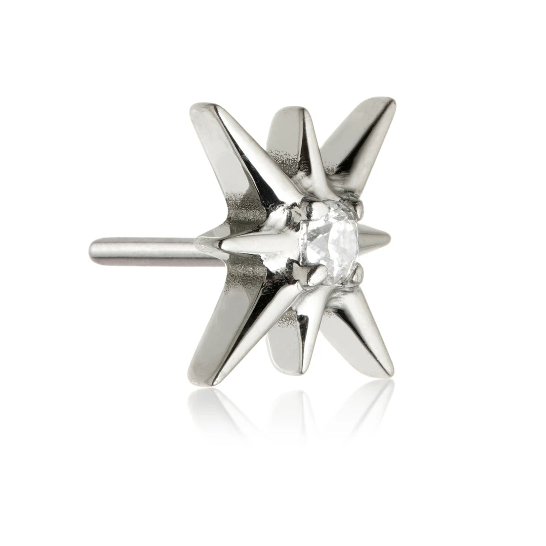 Ti Threadless Jewelled North Star Attachment