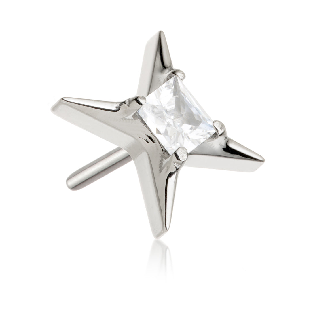 Ti Threadless Jewelled Pointed Star Attachment