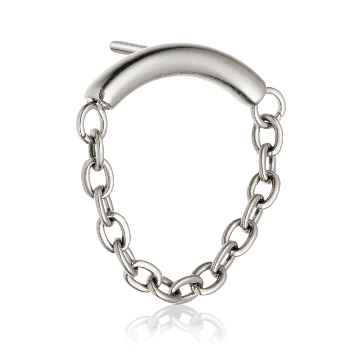Titanium Threadless Attachment with Hanging Chain