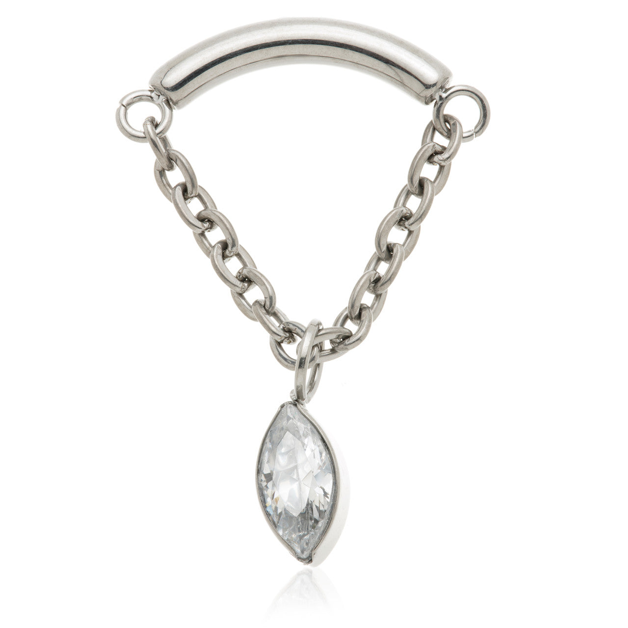 Ti Internal Attachment With Marquise Hanging Chain
