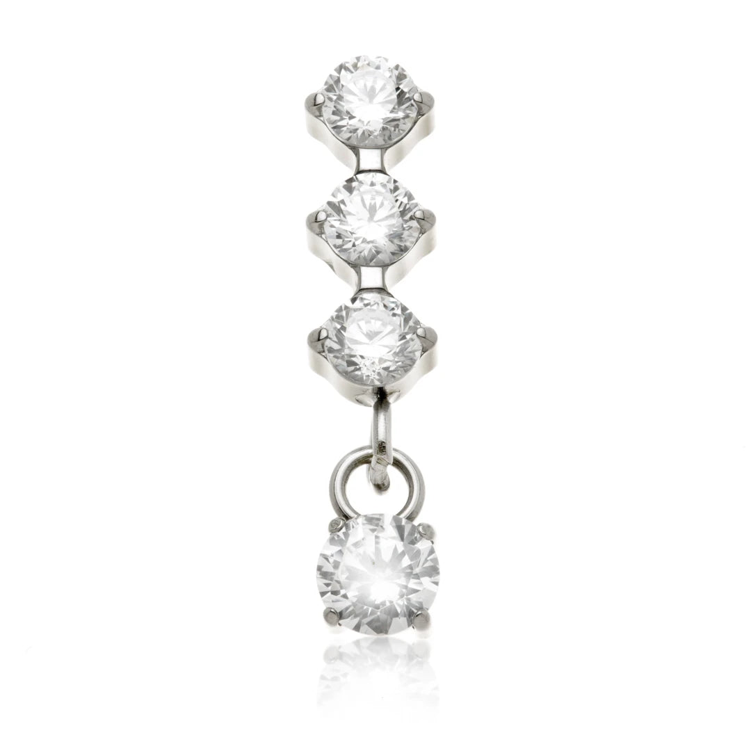 Ti Internal Triple Gem with Hanging Gem Attachment