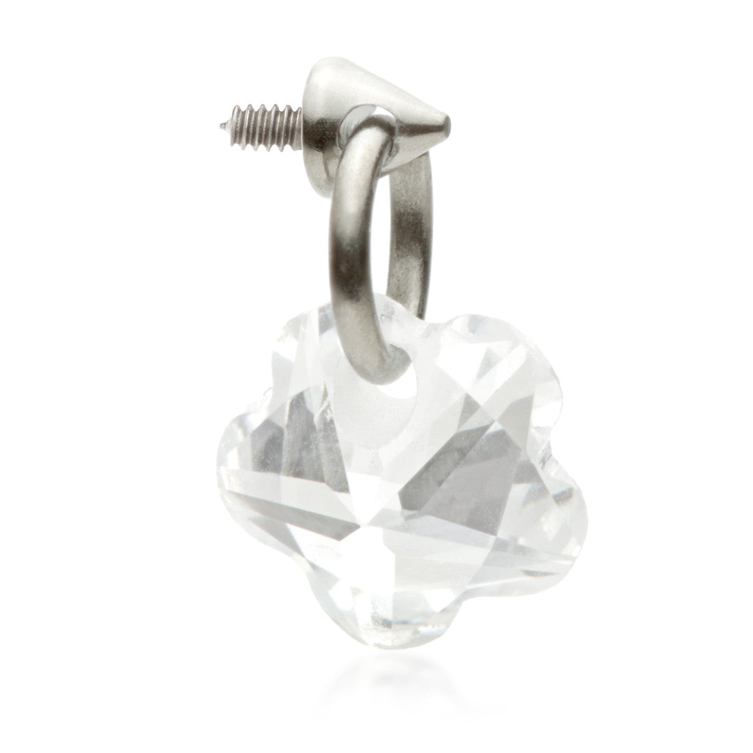 Ti Internal Attachment with Flower Shaped Gem Charm