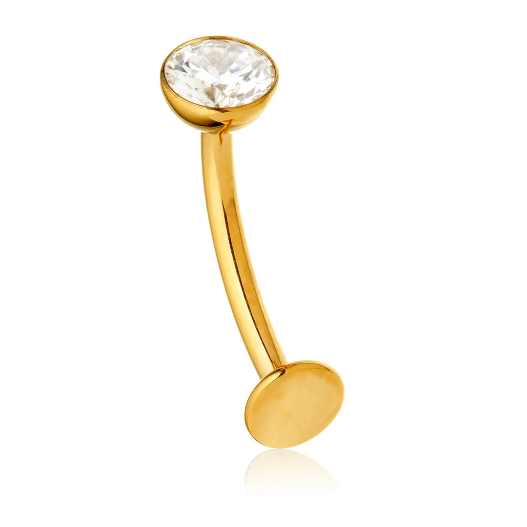 Zircon Gold Ti Internal Floating Navel Bar