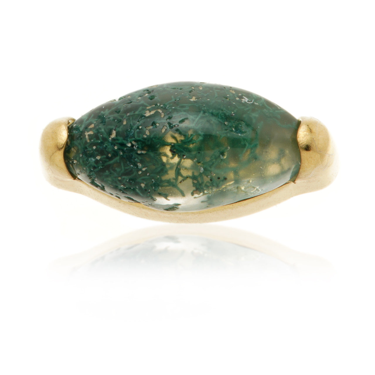 Zircon Gold Ti Internal Mini Moss Agate Marquise Attachment