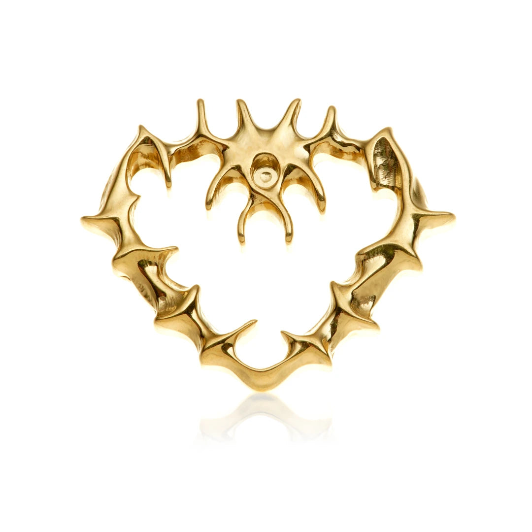 Gold PVD Ti Internal Thorned Heart Attachment