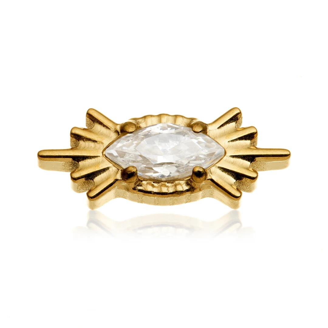 Gold PVD Ti Internal Jewelled Sunburst Attachment