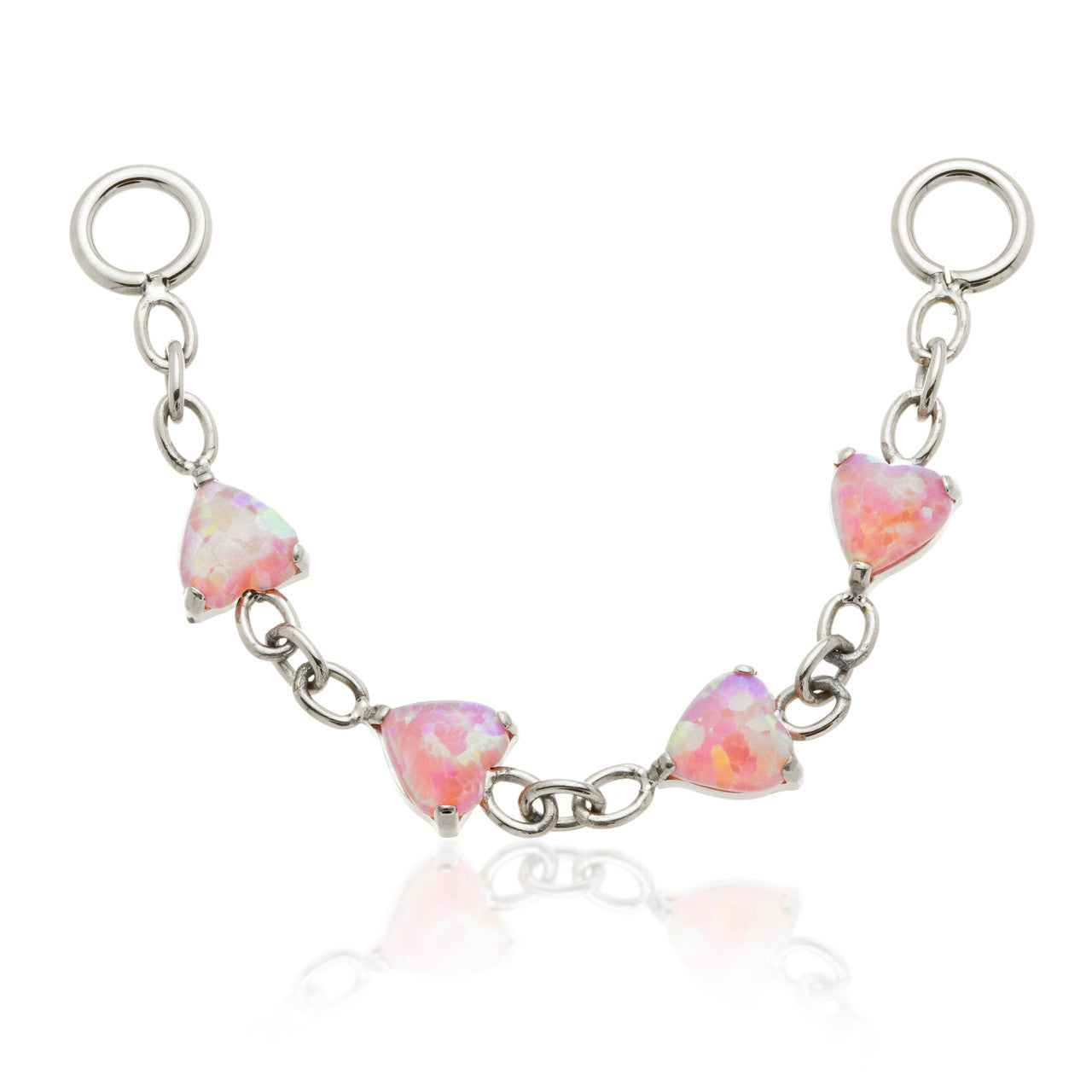 Titanium Opal Heart Chain Attachment