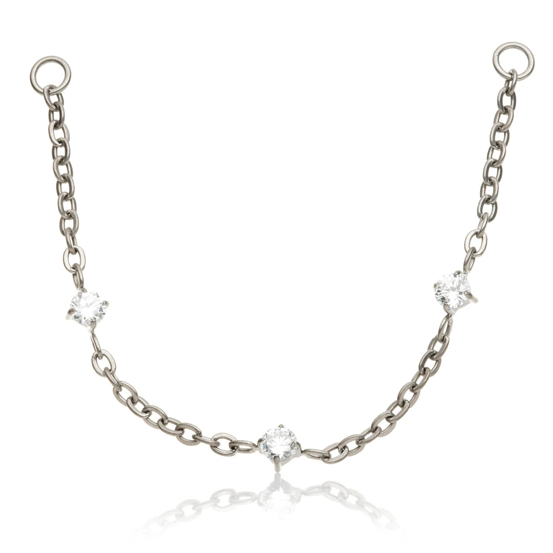 Titanium Triple Gem Chain Attachment