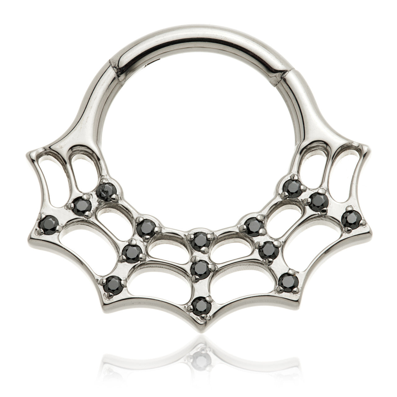Ti Couture Jewelled Cobweb Hinge Ring