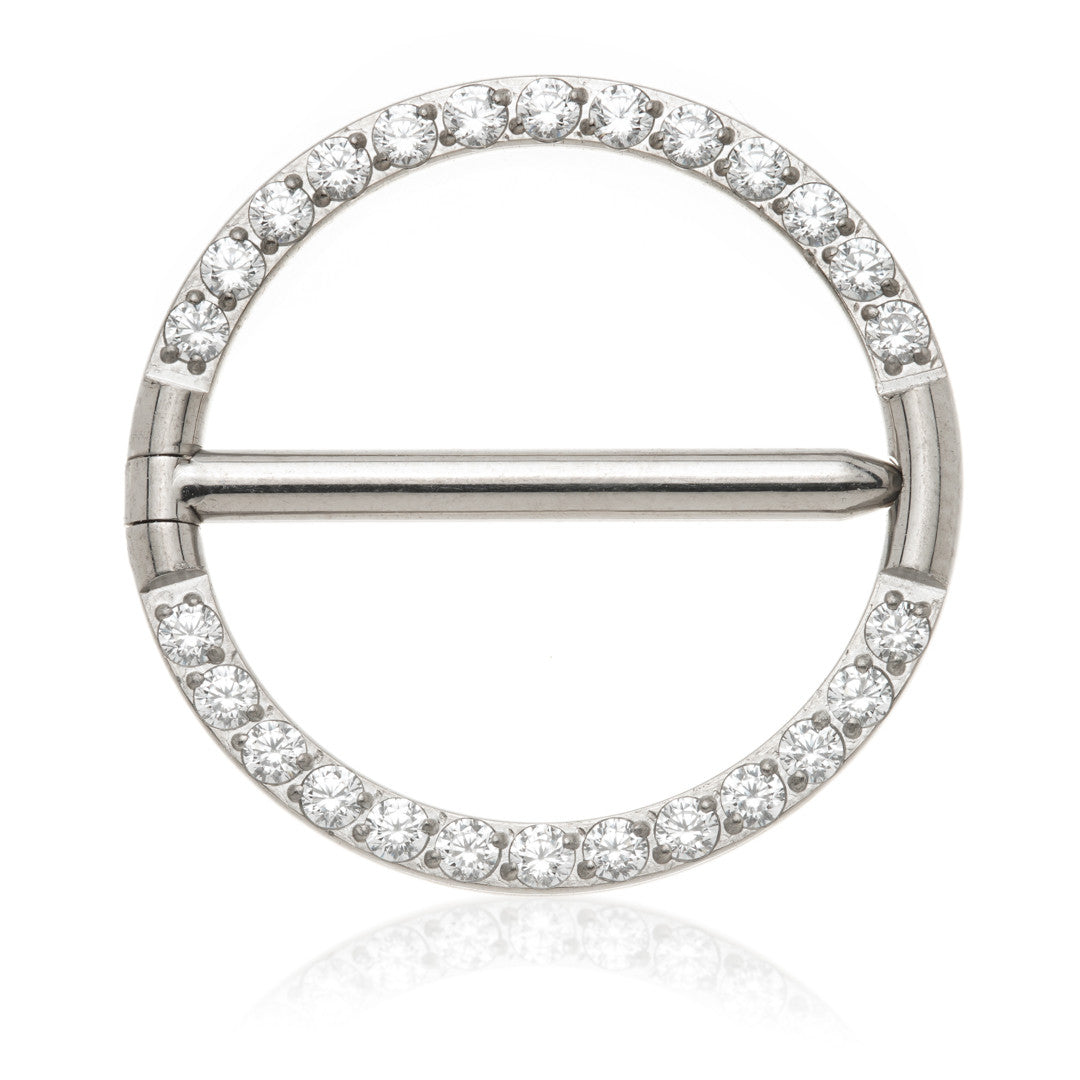 Ti Jewelled Central Hinge Nipple Clicker-1.6-14