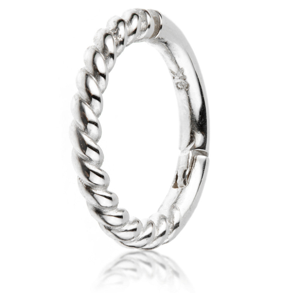 Eris Solid Gold Rope Hoop Earring