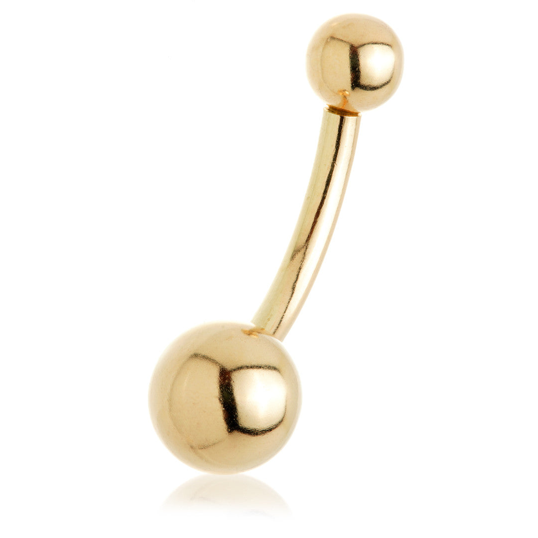 TL - 14ct Internal Gold Plain Navel Bar