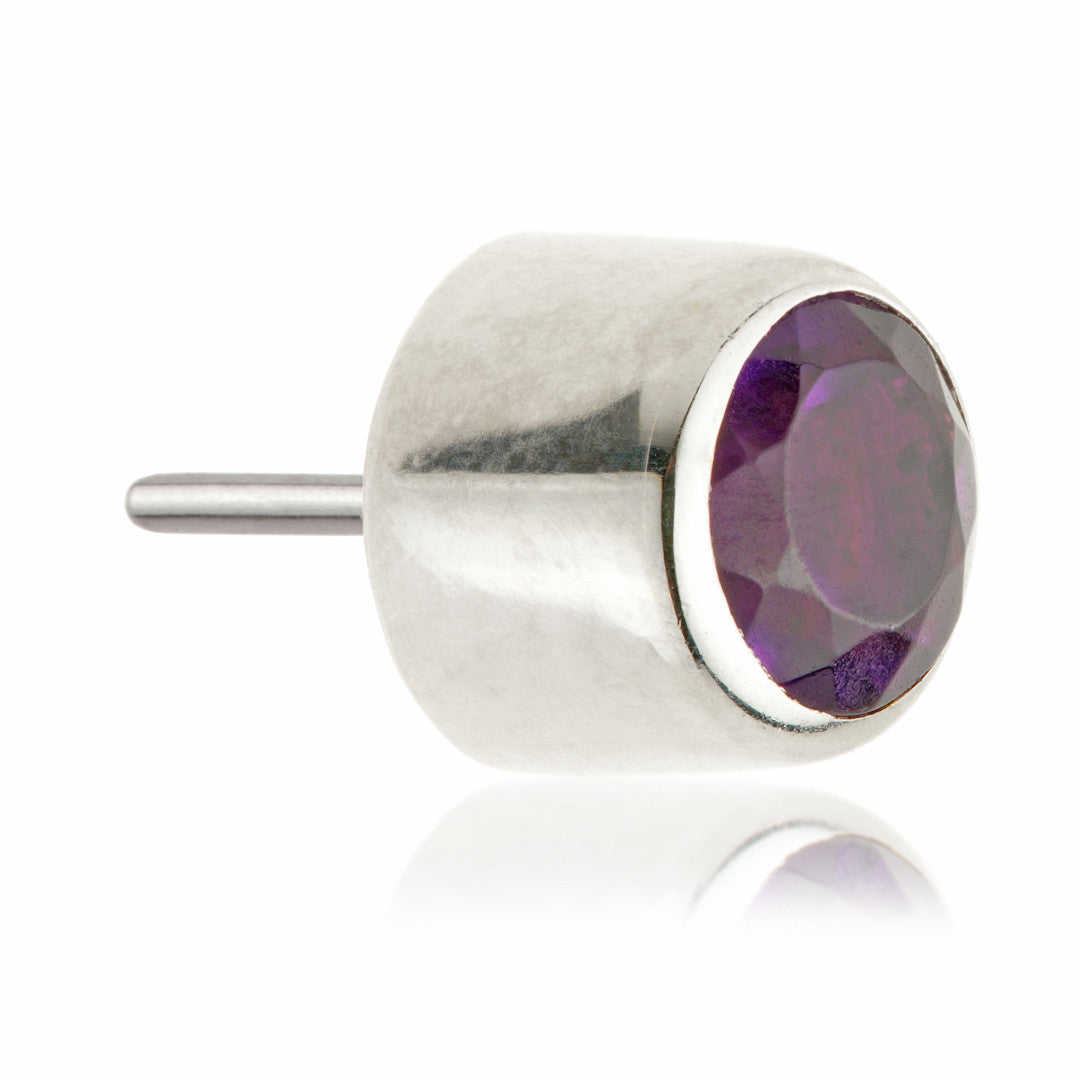 TL - 14ct Gold Amethyst Bezel Pin Attachment